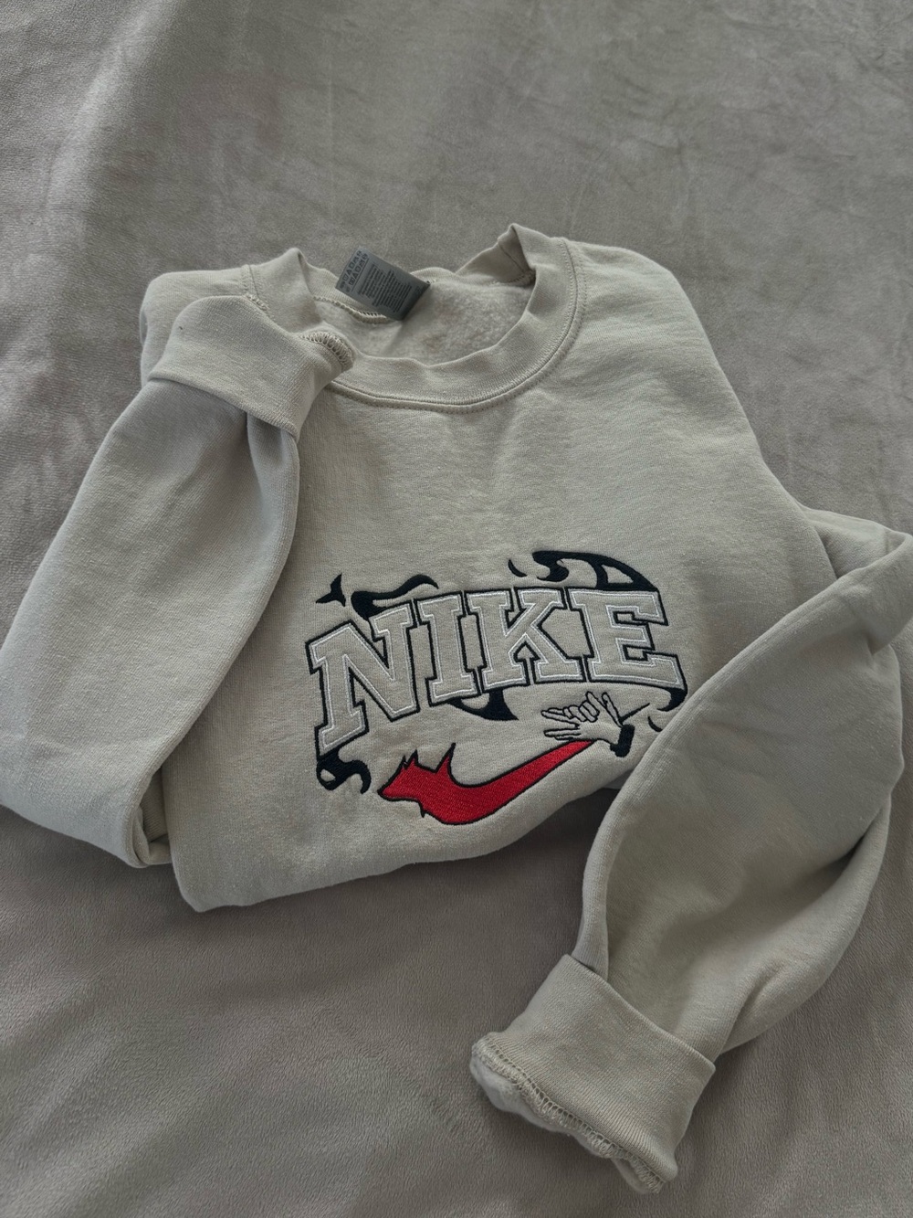 Custom Nike Embroidered Logo Crewneck Sweatshirt - Jujutsu Kaisen